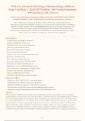 NUR 631 Advanced Physiology Pathophysiology Midterm Final 2026-169 QUESTIONS AND ANSWERS&NewLine;ALREADY GRADED A&plus;&period; 100&percnt; Verified Solutions &vert; Updated Per Latest Guidelines &vert; Graded A&plus;