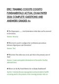 EPIC TRAINING COG170 COGITO&NewLine;FUNDAMENTALS ACTUAL EXAM PAPER&NewLine;2026 COMPLETE QUESTIONS AND&NewLine;ANSWERS GRADED A&plus;