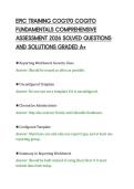 EPIC TRAINING COG170 COGITO&NewLine;FUNDAMENTALS COMPREHENSIVE&NewLine;ASSESSMENT 2026 SOLVED QUESTIONS&NewLine;AND SOLUTIONS GRADED A&plus;
