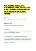 EPIC TRAINING COG170 COGITO&NewLine;FUNDAMENTALS EXAM END OF COURSE&NewLine;STUDY GUIDE LATEST UPDATED ACTUAL&NewLine;TESTED QUESTIONS AND CORRECT&NewLine;ANSWERS
