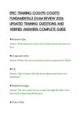 EPIC TRAINING COG170 COGITO&NewLine;FUNDAMENTALS EXAM REVIEW 2026&NewLine;UPDATED TRAINING QUESTIONS AND&NewLine;VERIFIED ANSWERS COMPLETE GUIDE&NewLine;