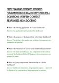 EPIC TRAINING COG170 COGITO&NewLine;FUNDAMENTALS EXAM SCRIPT 2026 FULL&NewLine;SOLUTIONS VERIFIED CORRECT&NewLine;RESPONSES HIGH SCORING&NewLine;