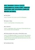 EPIC TRAINING COG170 COGITO&NewLine;FUNDAMENTALS EXAM SCRIPT VERIFIED&NewLine;QUESTIONS AND SOLUTIONS COMPLETE&NewLine;REVIEW MATERIAL&NewLine;