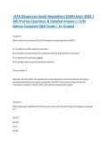 IATA Dangerous Goods Regulations &lpar;DGR&rpar; Exam 2026 &vert; 200 Practice Questions & Detailed Answers &vert; 67th Edition Complete Q&A Guide &vert; A&plus; Graded