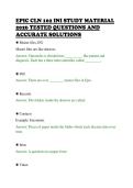 EPIC CLN 102 INI STUDY MATERIAL&NewLine;2026 TESTED QUESTIONS AND&NewLine;ACCURATE SOLUTIONS&NewLine;