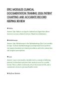 EPIC MODULES CLINICAL&NewLine;DOCUMENTATION TRAINING 2026 PATIENT&NewLine;CHARTING AND ACCURATE RECORD&NewLine;KEEPING REVIEW