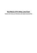 New Mexico GF-9 Utility Lines Exam&NewLine;Questions with Answers and Rationales&vert; Latest Update&vert; Guaranteed Pass&NewLine;