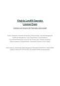 Virginia Landfill Operator License Exam&NewLine;Questions and Answers with Rationales&vert; Latest Update