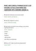 BASIC AND CLINICAL PHARMACOLOGY 15 BY&NewLine;KATZUNG ACTUAL EXAM PAPER 2026&NewLine;QUESTIONS WITH ANSWERS GRADED A&plus;