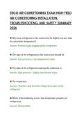 ESCO AIR CONDITIONING EXAM HIGH-YIELD&NewLine;AIR CONDITIONING INSTALLATION&comma;&NewLine;TROUBLESHOOTING&comma; AND SAFETY SUMMARY&NewLine;2026&NewLine;