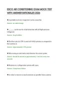 ESCO AIR CONDITIONING EXAM MOCK TEST&NewLine;WITH ANSWER RATIONALES 2026
