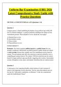 Uniform Bar Examination &lpar;UBE&rpar; 2026 &NewLine;Latest Comprehensive Study Guide with &NewLine;Practice Questions