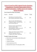 Series 6 Exam Prep 2026 Updated Practice Questions&comma; &NewLine;Comprehensive Securities Representative Review&comma; &NewLine;Detailed Explanations&comma; Verified Answers & Complete &NewLine;Success Workbook 