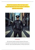 Private Patrol Operator &lpar;PPO&rpar; Test Exam 2026 &ndash; Complete Questions and Correct Answers&comma; California &mdash; Questions with Answers