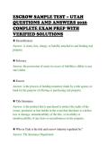 ESCROW SAMPLE TEST &ndash; UTAH&NewLine;QUESTIONS AND ANSWERS 2026&NewLine;COMPLETE EXAM PREP WITH&NewLine;VERIFIED SOLUTIONS&NewLine;