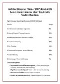 Certified Financial Planner &lpar;CFP&rpar; Exam 2026 &NewLine;Latest Comprehensive Study Guide with &NewLine;Practice Questions