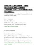 ESCROW SAMPLE TEST &ndash; UTAH&NewLine;QUESTIONS AND CORRECT&NewLine;ANSWERS 2026 LATEST PREP GUIDE&NewLine;VERIFIED A&plus;