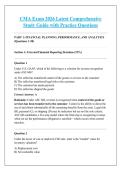 CMA Exam 2026 Latest Comprehensive &NewLine;Study Guide with Practice Questions