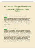 EPIC Systems Interview Exam Questions&NewLine;and&NewLine;Answers Verified Solutions Latest&NewLine;Update