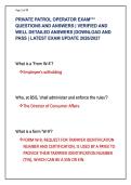 PRIVATE PATROL OPERATOR EXAM&ast;&ast;&ast; &NewLine;QUESTIONS AND ANSWERS &vert; VERIFIED AND &NewLine;WELL DETAILED ANSWERS &vert;DOWNLOAD AND &NewLine;PASS &vert; LATEST EXAM UPDATE 2026&sol;2027