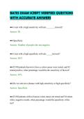 BATES EXAM SCRIPT VERIFIED QUESTIONS&NewLine;WITH ACCURATE ANSWERS&NewLine;