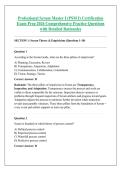 Professional Scrum Master I &lpar;PSM I&rpar; Certification &NewLine;Exam Prep 2026 Comprehensive Practice Questions &NewLine;with Detailed Rationales