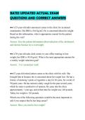 BATES UPDATED ACTUAL EXAM&NewLine;QUESTIONS AND CORRECT ANSWERS
