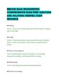 BBK99E1 BASIC BOOKKEEPING&NewLine;COMPREHENSIVE EXAM PREP QUESTIONS&NewLine;AND SOLUTIONS VERIFIED STUDY&NewLine;RESOURCE&NewLine;