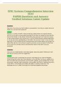 EPIC Systems Comprehensive Interview&NewLine;TEST&NewLine;PAPER Questions and Answers&NewLine;Verified Solutions Latest Update