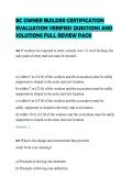 BC OWNER BUILDER CERTIFICATION&NewLine;EVALUATION VERIFIED QUESTIONS AND&NewLine;SOLUTIONS FULL REVIEW PACK&NewLine;