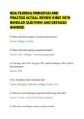 BCAI FLORIDA PRINCIPLES AND&NewLine;PRACTICE ACTUAL REVIEW SHEET WITH&NewLine;BUNDLED QUESTIONS AND DETAILED&NewLine;ANSWERS