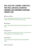 ESOL GACE TEST 2 SUBAREA 1 OBJECTIVE 4&NewLine;HIGH-YIELD LANGUAGE ACQUISITION&comma;&NewLine;GRAMMAR&comma; AND ASSESSMENT STRATEGIES&NewLine;SUMMARY 2026