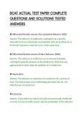 BCAT ACTUAL TEST PAPER COMPLETE&NewLine;QUESTIONS AND SOLUTIONS TESTED&NewLine;ANSWERS&NewLine;