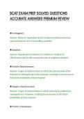 BCAT EXAM PREP SOLVED QUESTIONS&NewLine;ACCURATE ANSWERS PREMIUM REVIEW