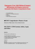 Test Bank For Emergency Care&comma; 14th Edition by Daniel Limmer&comma; Michael O'Keefe&comma; Edward Dickinson