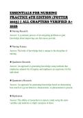 ESSENTIALS FOR NURSING&NewLine;PRACTICE 9TH EDITION &lpar;POTTER&NewLine;2023&rpar; &vert; ALL CHAPTERS VERIFIED A&plus;&NewLine;2026