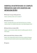 ESSENTIALS IN NUTRITION BIOD 121 COMPLETE&NewLine;PREPARATION GUIDE WITH DIGESTION AND&NewLine;METABOLISM REVIEW&NewLine;