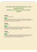 Essentials OF Pathophysiology Exam&NewLine;Questions and&NewLine;Answers Verified Solutions Latest&NewLine;Update