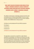 WGU D487 SECURE SW DESIGN EXAM 2026 ACTUAL &NewLine;EXAM 2 VERSIONS &lpar;VERSION A AND B&rpar; COMPLETE &NewLine;ACCURATE EXAM QUESTIONS WITH DETAILED VERIFIED &NewLine;ANSWERS &lpar;100&percnt; CORRECT ANSWERS&rpar; &sol;ALREADY &NewLine;GRADED A&plus;