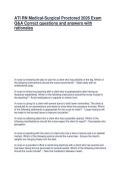 ATI RN Medical-Surgical Proctored 2026 Exam Q&A Correct questions and answers with rationales
