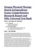 2026&sol;2027 Oregon Physical Therapy Board Jurisprudence Exam&colon; S-Tier Test Bank & Comprehensive Study Guide &lpar;OAR Chapter 848&rpar; &plus; Free Cheat Sheet 