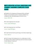BEFO UPDATED ACTUAL QUESTIONS AND&NewLine;CORRECT ANSWERS COMPLETE STUDY&NewLine;GUIDE