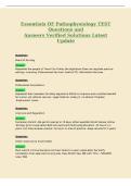 Essentials OF Pathophysiology TEST&NewLine;Questions and&NewLine;Answers Verified Solutions Latest&NewLine;Update