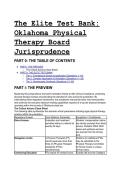 2026&sol;2027 Oklahoma Physical Therapy Jurisprudence &lpar;OK JAM&rpar; Elite Test Bank &vert; 22&plus; Complex QA & Legal Axioms &plus; Free Cheat Sheet 