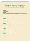 NUR Exam Questions and Answers&NewLine;Verified Solutions Latest Update