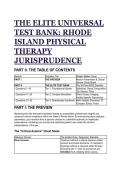 2026 &sol;2027 The Elite Rhode Island Physical Therapy Jurisprudence Exam Test Bank &lpar;22&plus; Q&A&rpar; &vert; PT Law & Ethics Prep &plus; Free Cheat Sheet