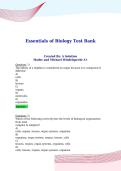 Essentials of Biology Test Ban