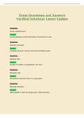 Exam Questions and Answers&NewLine;Verified Solutions Latest Update