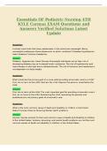 Essentials OF Pediatric Nursing 4TH&NewLine;KYLE Carman EXAM Questions and&NewLine;Answers Verified Solutions Latest&NewLine;Update
