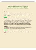 Exam Questions and Answers&NewLine;Verified Solutions Latest Update